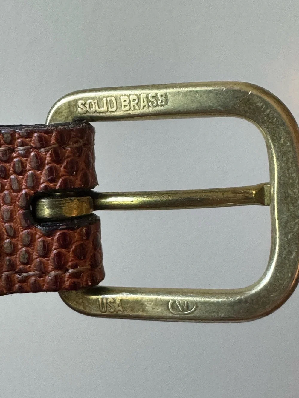 Vintage Cole Haan Genuine Lizard & Canvas Belt Burgundy Brown Size 32⁠